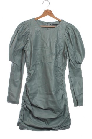 Lederkleid Zara, Größe M, Farbe Grün, Preis 11,27 €