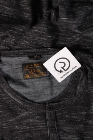 Ανδρική μπλούζα S.Oliver, Μέγεθος L, Χρώμα Μαύρο, Τιμή 5,85 €