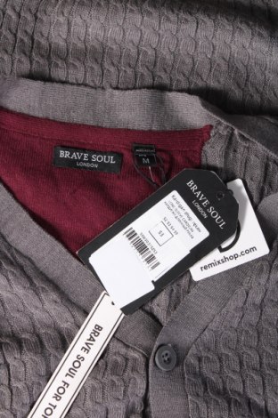 Jachetă tricotată de bărbați Brave Soul, Mărime M, Culoare Gri, Preț 181,04 Lei