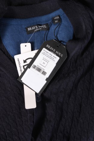 Jachetă tricotată de bărbați Brave Soul, Mărime M, Culoare Albastru, Preț 181,04 Lei