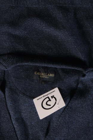 Jachetă tricotată de bărbați Cavallaro Napoli, Mărime L, Culoare Albastru, Preț 152,96 Lei