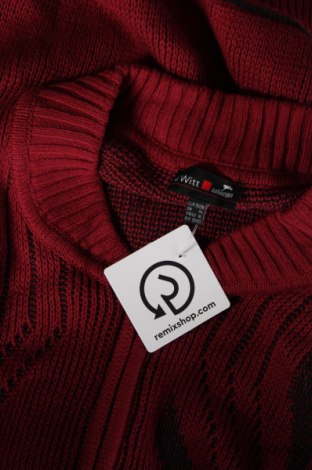 Jachetă tricotată de bărbați J.witt, Mărime XL, Culoare Roșu, Preț 27,37 Lei