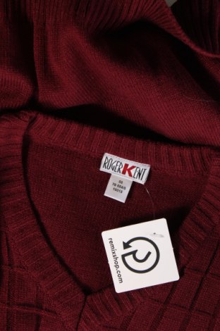 Jachetă tricotată de bărbați Roger Kent, Mărime XL, Culoare Roșu, Preț 26,84 Lei