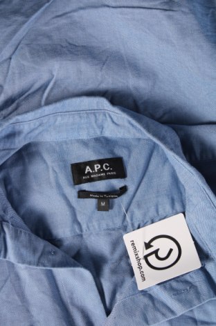 Herrenhemd A.P.C., Größe M, Farbe Blau, Preis 58,12 €