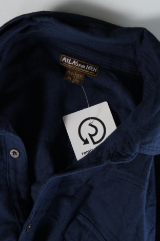 Ανδρικό πουκάμισο Atlas For Men, Μέγεθος XXL, Χρώμα Μπλέ, Τιμή 7,18 €