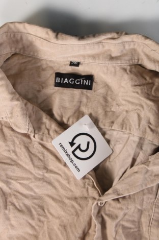 Ανδρικό πουκάμισο Biaggini, Μέγεθος XXL, Χρώμα  Μπέζ, Τιμή 7,18 €