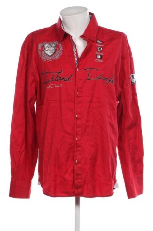 Мъжка риза Camp David, Размер 3XL, Цвят Червен, Цена 55,00 лв.