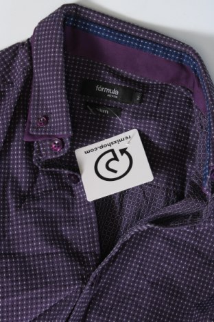 Ανδρικό πουκάμισο Formula, Μέγεθος M, Χρώμα Βιολετί, Τιμή 4,21 €