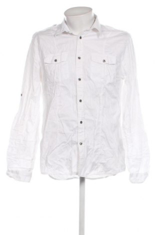 Мъжка риза H&M, Размер L, Цвят Бял, Цена 17,40 лв.