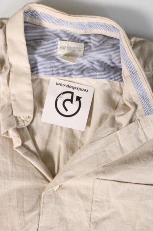 Мъжка риза H&M Conscious Collection, Размер M, Цвят Бежов, Цена 29,00 лв.
