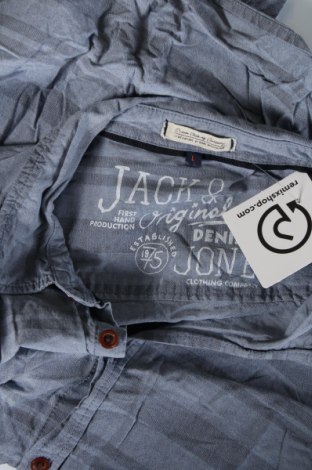 Cămașă de bărbați Jack & Jones, Mărime L, Culoare Albastru, Preț 21,25 Lei