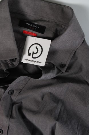 Herrenhemd Peroni, Größe L, Farbe Grau, Preis € 20,18