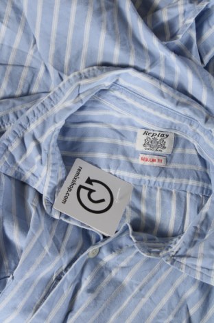 Ανδρικό πουκάμισο Replay, Μέγεθος M, Χρώμα Μπλέ, Τιμή 23,20 €