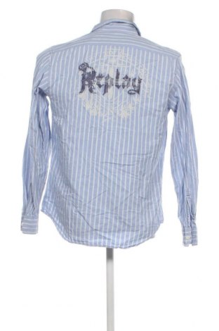 Ανδρικό πουκάμισο Replay, Μέγεθος M, Χρώμα Μπλέ, Τιμή 23,20 €