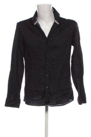 Ανδρικό πουκάμισο Riccovero, Μέγεθος L, Χρώμα Μαύρο, Τιμή 6,94 €