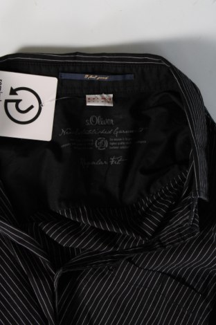 Ανδρικό πουκάμισο S.Oliver, Μέγεθος M, Χρώμα Μαύρο, Τιμή 21,03 €