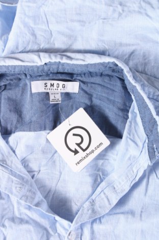 Ανδρικό πουκάμισο Smog, Μέγεθος L, Χρώμα Μπλέ, Τιμή 17,94 €