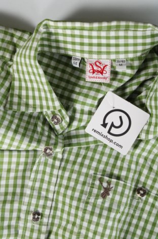 Herrenhemd Spieth & Wensky, Größe M, Farbe Grün, Preis 8,28 €