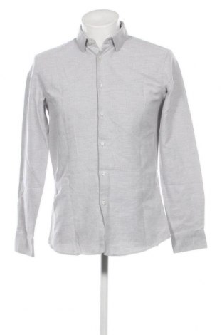 Мъжка риза Zara, Размер M, Цвят Сив, Цена 18,70 лв.