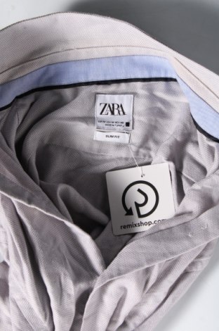 Мъжка риза Zara, Размер M, Цвят Сив, Цена 6,80 лв.