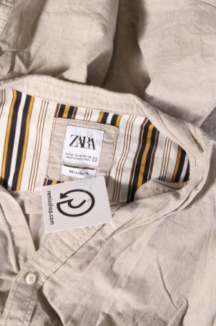 Herrenhemd Zara, Größe M, Farbe Beige, Preis € 23,66