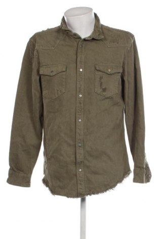 Мъжка риза Zara, Размер XL, Цвят Зелен, Цена 34,00 лв.