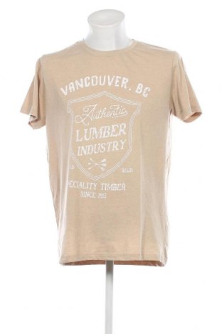 Ανδρικό t-shirt, Μέγεθος XL, Χρώμα  Μπέζ, Τιμή 4,20 €