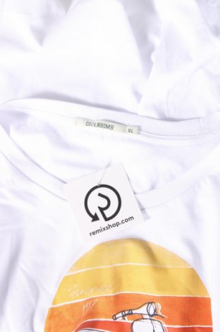 Ανδρικό t-shirt Greenbomb, Μέγεθος XL, Χρώμα Λευκό, Τιμή 15,98 €