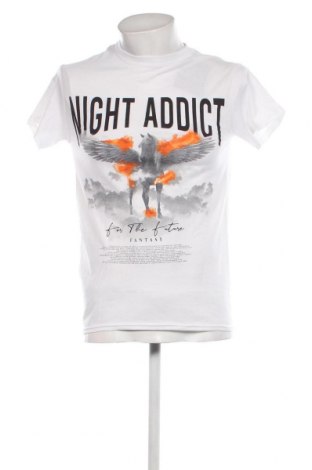 Herren T-Shirt NIGHT ADDICT, Größe XS, Farbe Weiß, Preis 7,19 €