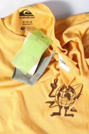 Мъжка тениска Quiksilver, Размер M, Цвят Жълт, Цена 31,00 лв.