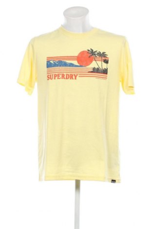 Ανδρικό t-shirt Superdry, Μέγεθος XL, Χρώμα Κίτρινο, Τιμή 20,62 €