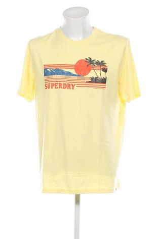 Ανδρικό t-shirt Superdry, Μέγεθος XXL, Χρώμα Κίτρινο, Τιμή 17,53 €