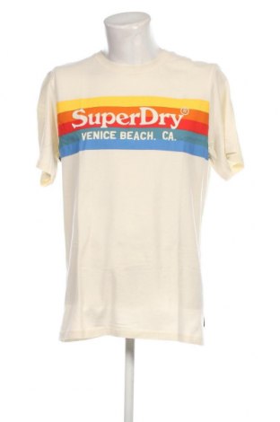Ανδρικό t-shirt Superdry, Μέγεθος XXL, Χρώμα Εκρού, Τιμή 20,62 €