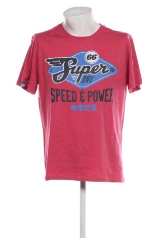 Ανδρικό t-shirt Superdry, Μέγεθος XXL, Χρώμα Ρόζ , Τιμή 20,62 €