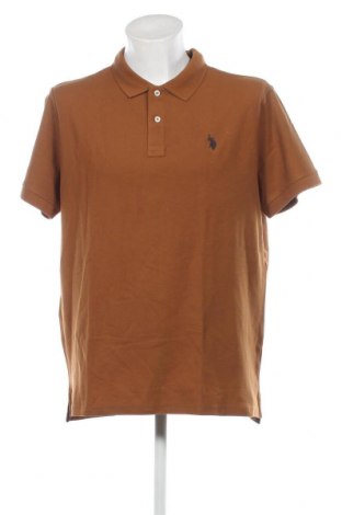 Ανδρικό t-shirt U.S. Polo Assn., Μέγεθος XXL, Χρώμα Καφέ, Τιμή 29,00 €