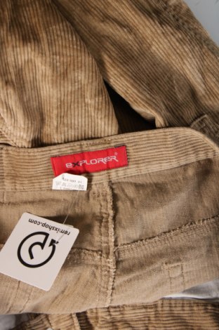 Pantaloni raiați de bărbați Explorer, Mărime XL, Culoare Bej, Preț 33,39 Lei