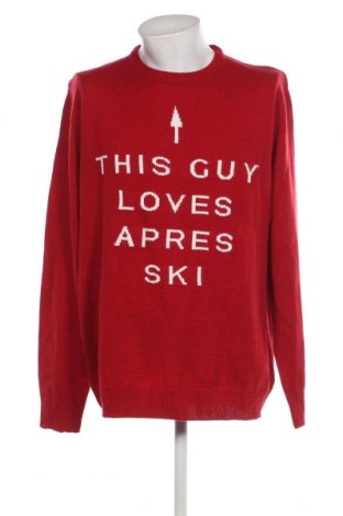 Мъжки пуловер Angelo Litrico, Размер XXL, Цвят Червен, Цена 17,40 лв.