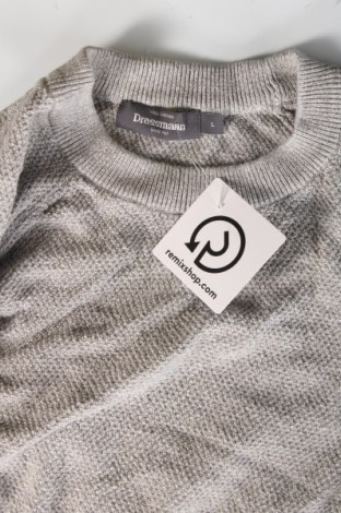 Ανδρικό πουλόβερ Dressmann, Μέγεθος L, Χρώμα Γκρί, Τιμή 5,47 €
