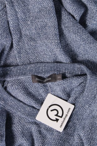 Ανδρικό πουλόβερ Dressmann, Μέγεθος 3XL, Χρώμα Μπλέ, Τιμή 10,52 €