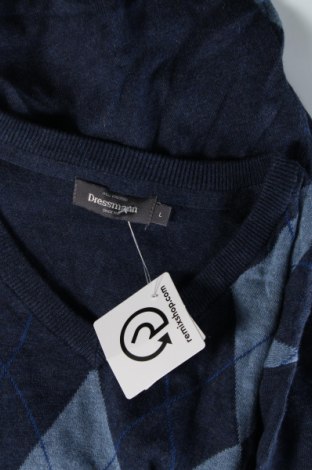 Мъжки пуловер Dressmann, Размер L, Цвят Син, Цена 8,50 лв.