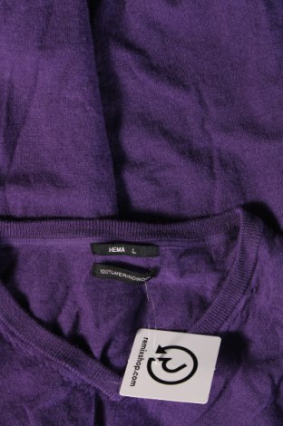 Мъжки пуловер Hema, Размер L, Цвят Лилав, Цена 11,60 лв.