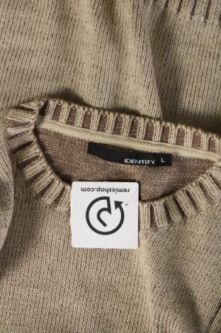 Herrenpullover Identity, Größe L, Farbe Beige, Preis 6,99 €