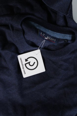 Ανδρικό πουλόβερ J.t. Ascott, Μέγεθος L, Χρώμα Μπλέ, Τιμή 5,47 €