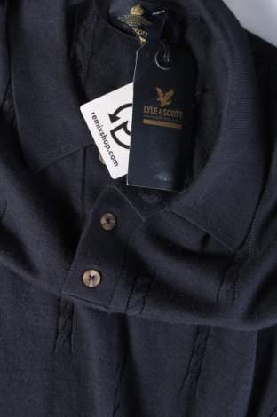 Męski sweter Lyle & Scott, Rozmiar M, Kolor Niebieski, Cena 167,92 zł