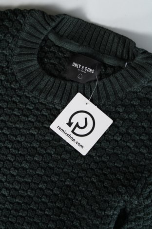 Мъжки пуловер Only & Sons, Размер M, Цвят Зелен, Цена 8,70 лв.