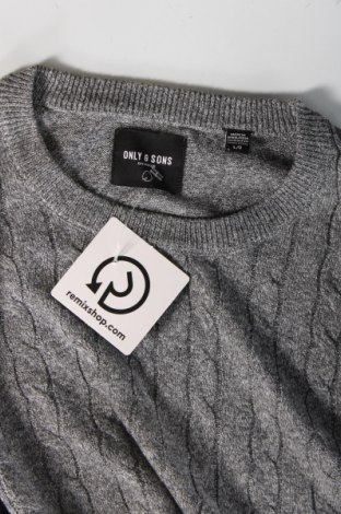 Herrenpullover Only & Sons, Größe L, Farbe Grau, Preis € 4,64