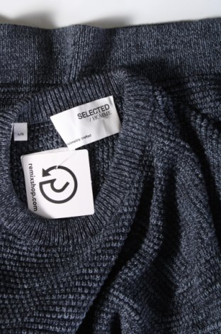 Ανδρικό πουλόβερ Selected Homme, Μέγεθος L, Χρώμα Μπλέ, Τιμή 9,04 €