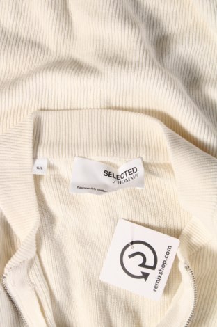 Мъжки пуловер Selected Homme, Размер L, Цвят Бял, Цена 13,60 лв.