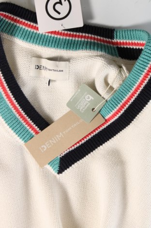 Мъжки пуловер Tom Tailor, Размер L, Цвят Бял, Цена 20,02 лв.
