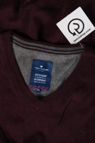Мъжки пуловер Tom Tailor, Размер XL, Цвят Червен, Цена 8,84 лв.